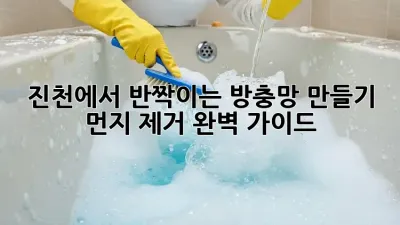 진천에서 반짝이는 방충망 만들기: 먼지 제거 완벽 가이드