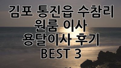 김포 통진읍 수참리 원룸 이사, 용달이사 후기 BEST 3